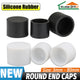 Silicone Rubber End Caps – 3mm to 80mm for Chair Legs, Screws, Tubes (Black / White)