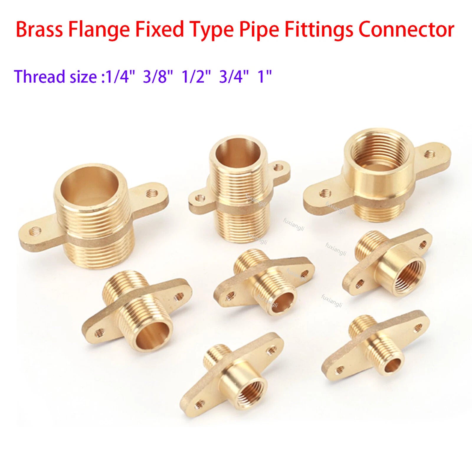BSP Brass Pipe Fitting Connector Adapter – Flange Fixed, Female/Male Thread