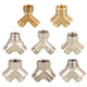 Brass BSP 1/2" Y-Type 3-Way Pipe Fitting — Female & Male Thread Connector Adapter