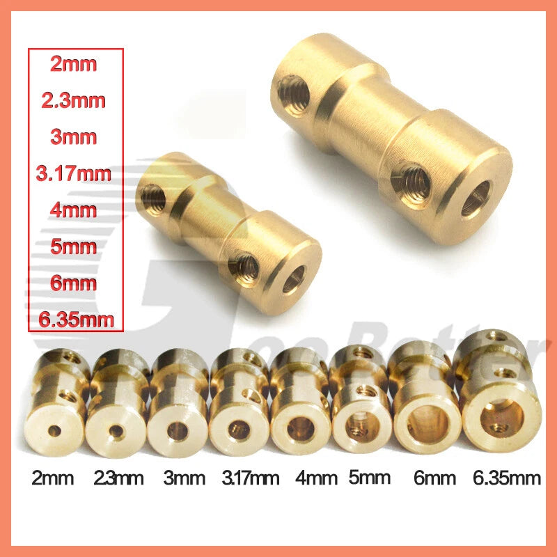 Brass Flexible Shaft Coupling Rigid Coupler Motor Connector CNC 2/3/3.17/4/5/6mm