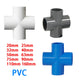 Cross PVC Fittings 4-Way Cross Elbow Fitting for Building Heavy 20 25 32 40 50mm