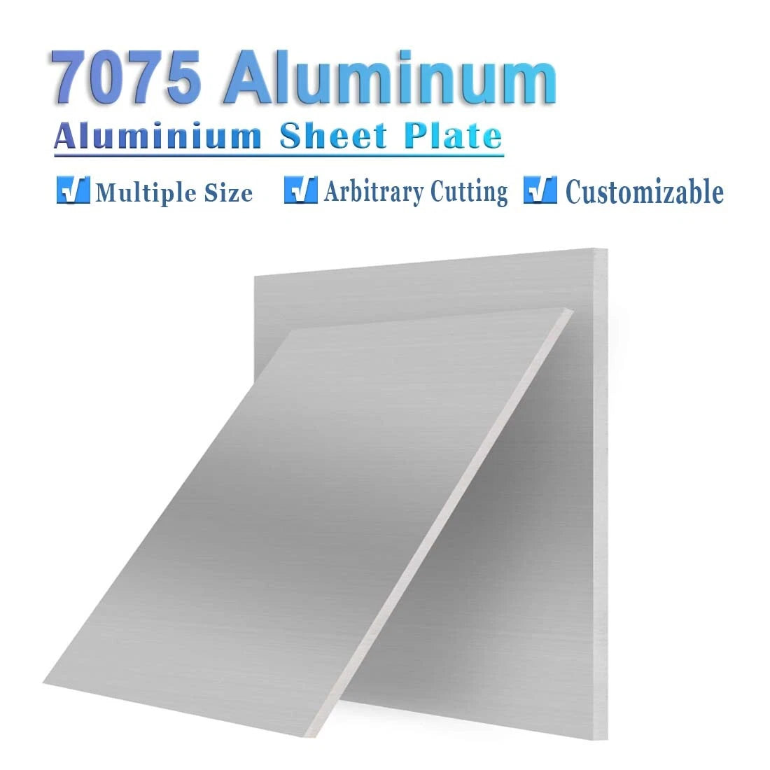 7075 Aluminium Sheet Metal Plate 8/10/12/15/20/25/30/40/50mm Thick Various Sizes