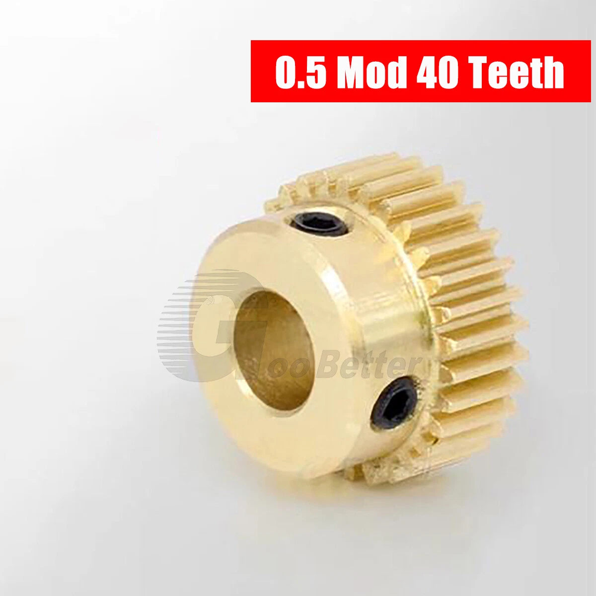 0.5 Mod Brass Spur Gear 40 Teeth Bore 4~12mm Motor Gear Transmission Pinion Gear