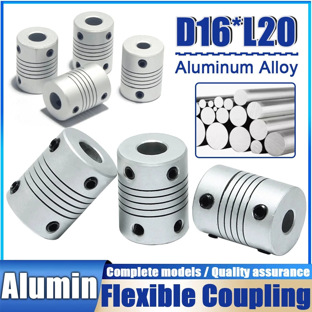 D16L20 Flexible Shaft Coupling CNC Stepper Motor Coupler Connector 2-6.35mm New