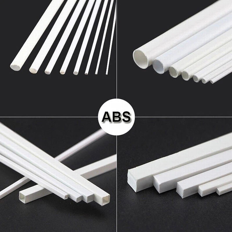 ABS Styrene Plastic Rods, Tubes & Bars for Scale Modeling and DIY Crafts