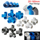 PVC 3 4 5 6-Way Elbow Connector Direct Pipe Fittings 20mm-160mm White Blue Grey