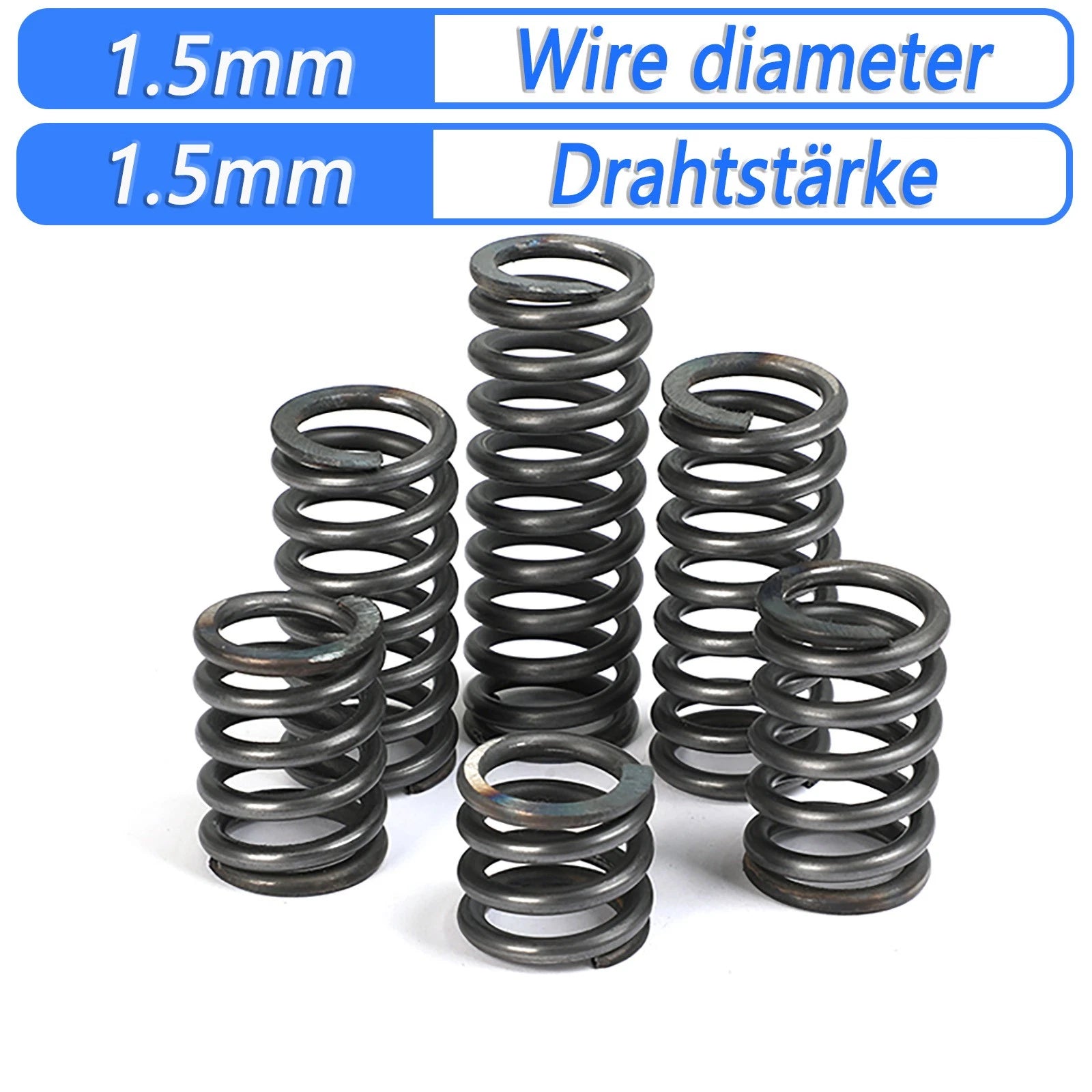 Compression Spring Spring Steel Pressure Coil 1.5mm Wire OD 8-30mm 10-100mm Shop