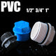 1 2" 3 4" 1" PVC Male Thread Water Supply Pipe Cap Stop End Lock Fittings Hex