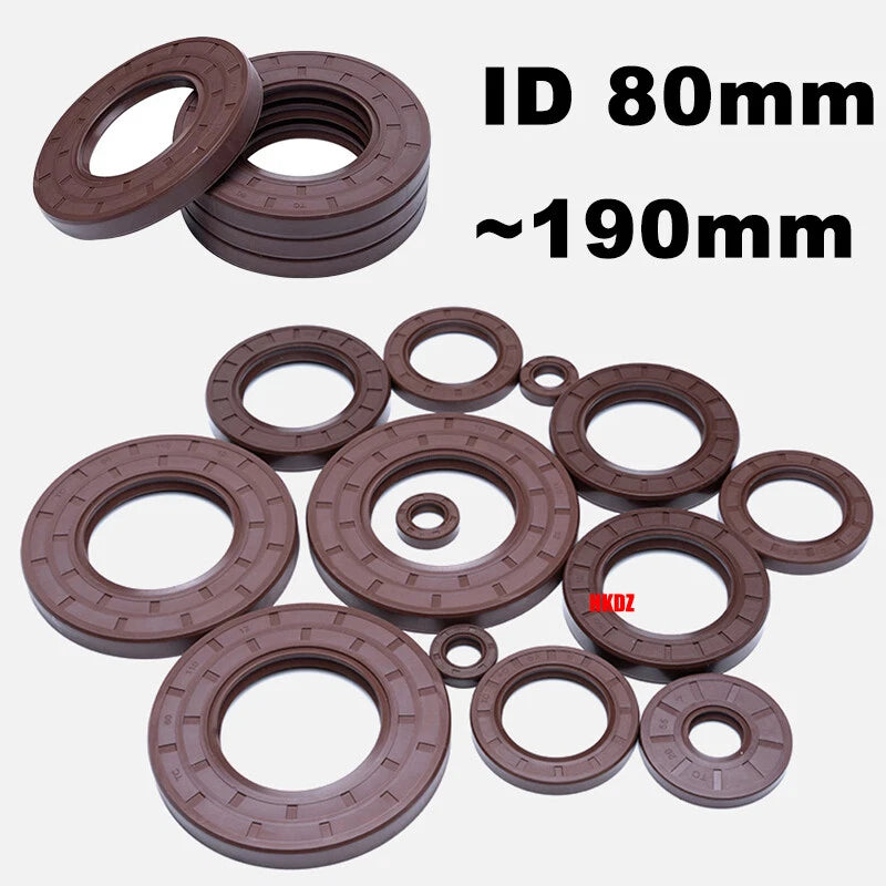 FKM TC Oil Seals Metric Size — Fluorine Rubber Rotary Shaft Seal, ID 80–190mm