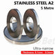 5 Metre Stainless Steel Strip A2 304 Metal Sheet Foil Band Roll 0.1-0.5 mm Thick