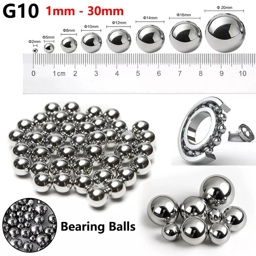 20Pcs G10 High Precision Bearing Balls Dia 1mm - 10mm Bearing Steel Ball Smooth Ball - HomeDIYer