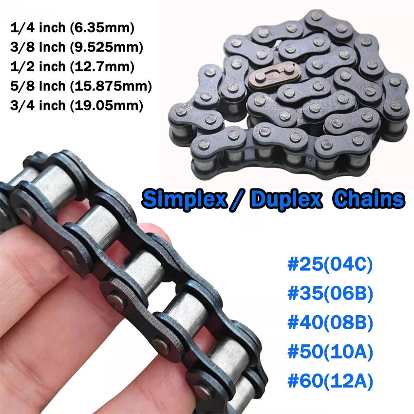 Simplex/Duplex Roller Chain 04C, 06B, 08B, 10A,12A Industrial Transmission Chain