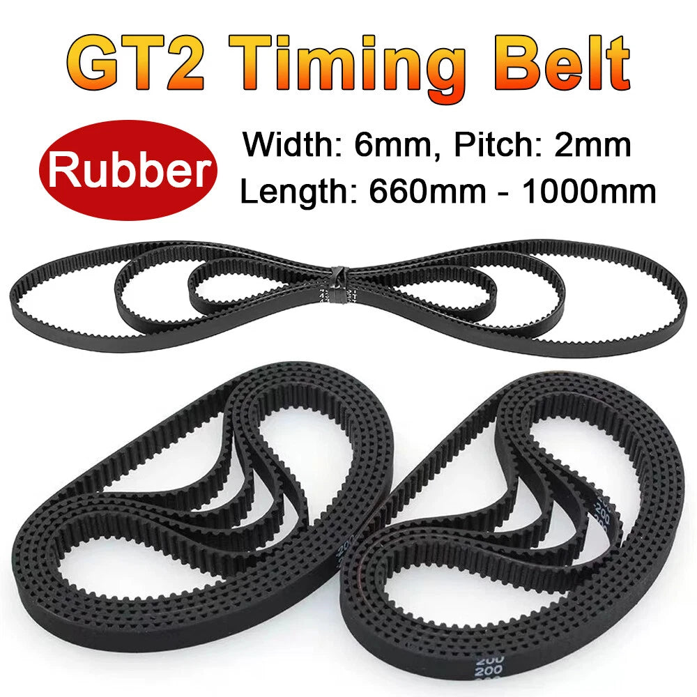 GT2 Closed Loop Timing Belt 6mm Wide 2mm Pitch – 3D Printer & CNC Drive Belt