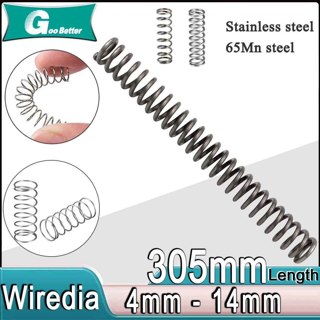 305mm Long Compression Spring 18mm - 80mm Diameter，Pressure- coiled springs