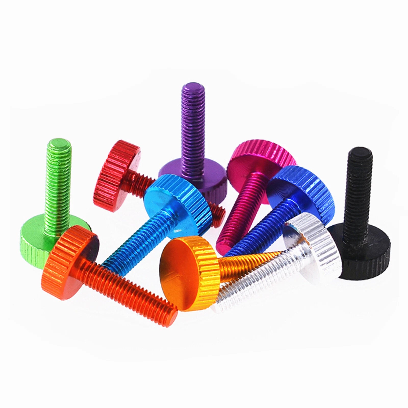 M5 M6 Knurled Thumb Screws Aluminum Alloy Multicolour Round Hand Grip Knob Bolts