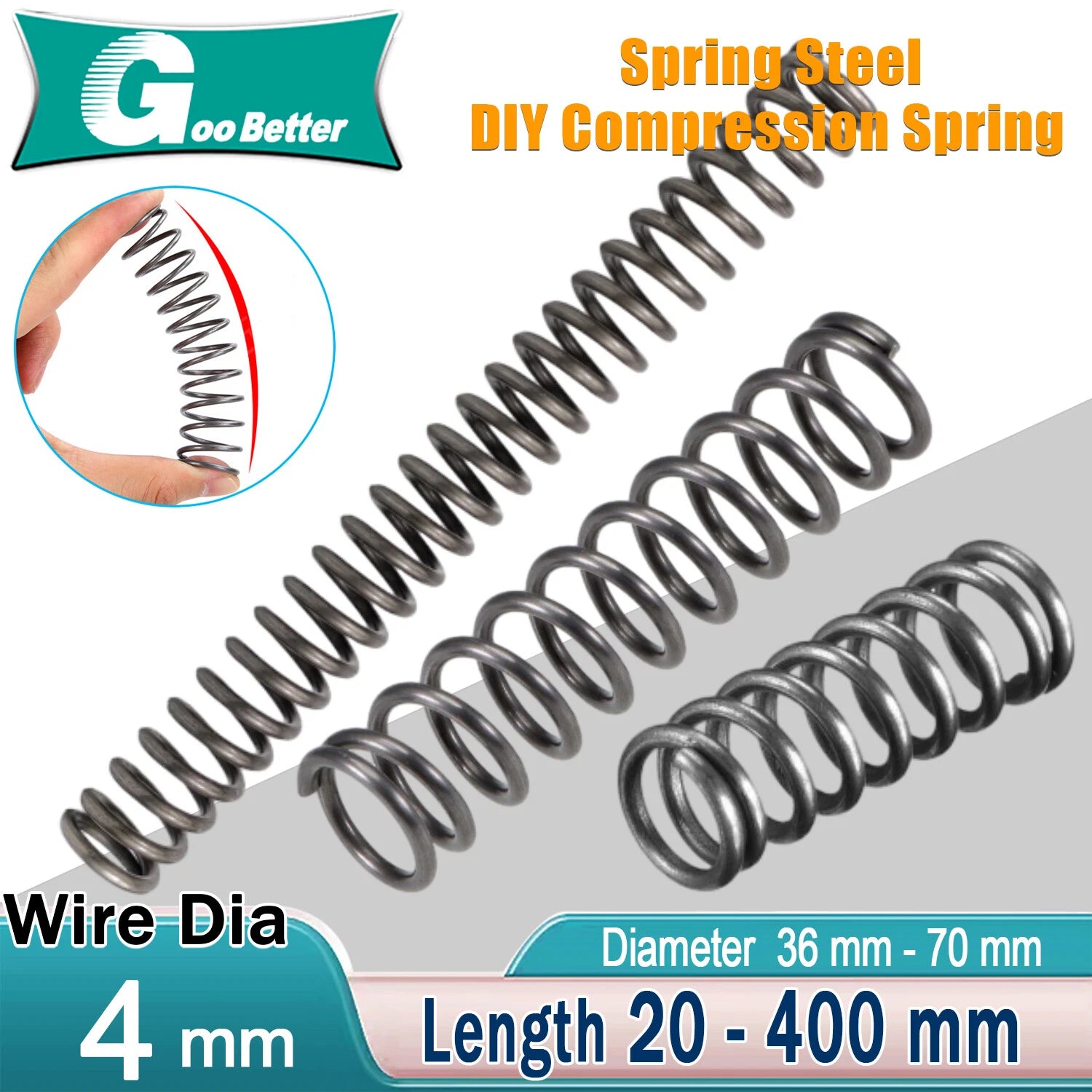 Compression Spring Steel 4mm Wire Dia Small Pressure Springs Coil Spring