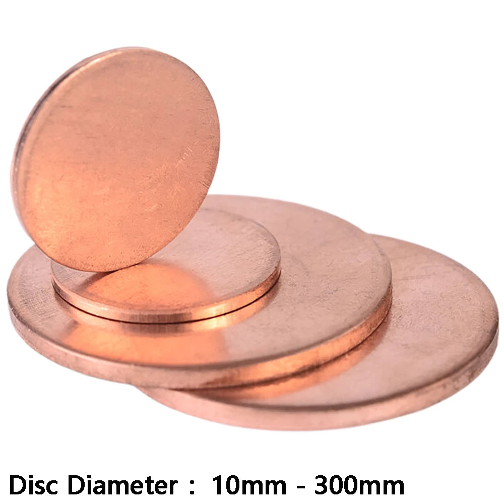 T2 Solid Pure Round Copper Sheet Flat Round Copper Disc Blank Round Metal Sheet