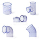 UPVC PVC Pipe Fittings Tee Straight Cap Elbow Clear Plumbing Couping ID 20-110mm
