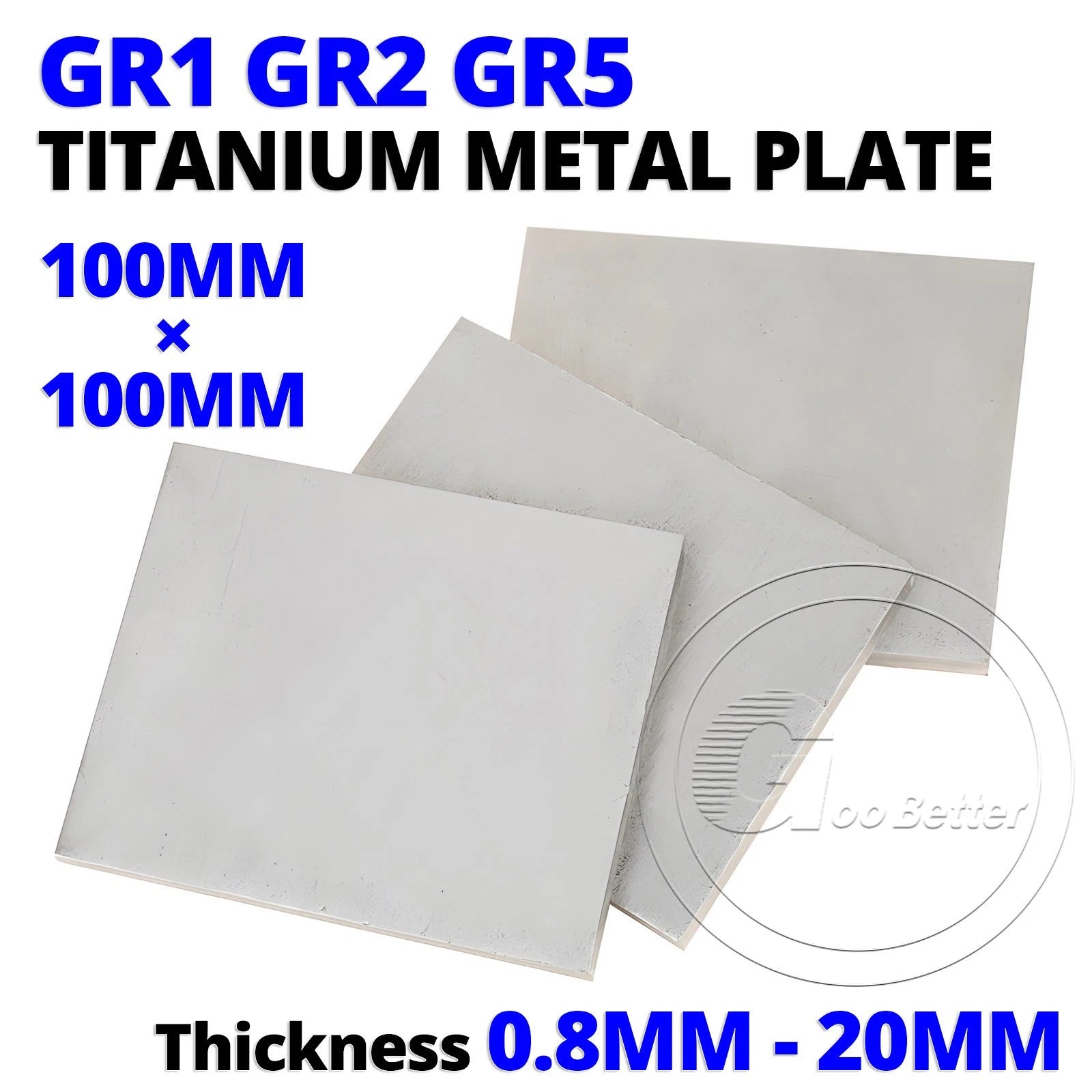 GR1 GR2 GR5 Pure Titanium Metal Plate Sheet Foil Thick 0.8mm-20mm Metalworking