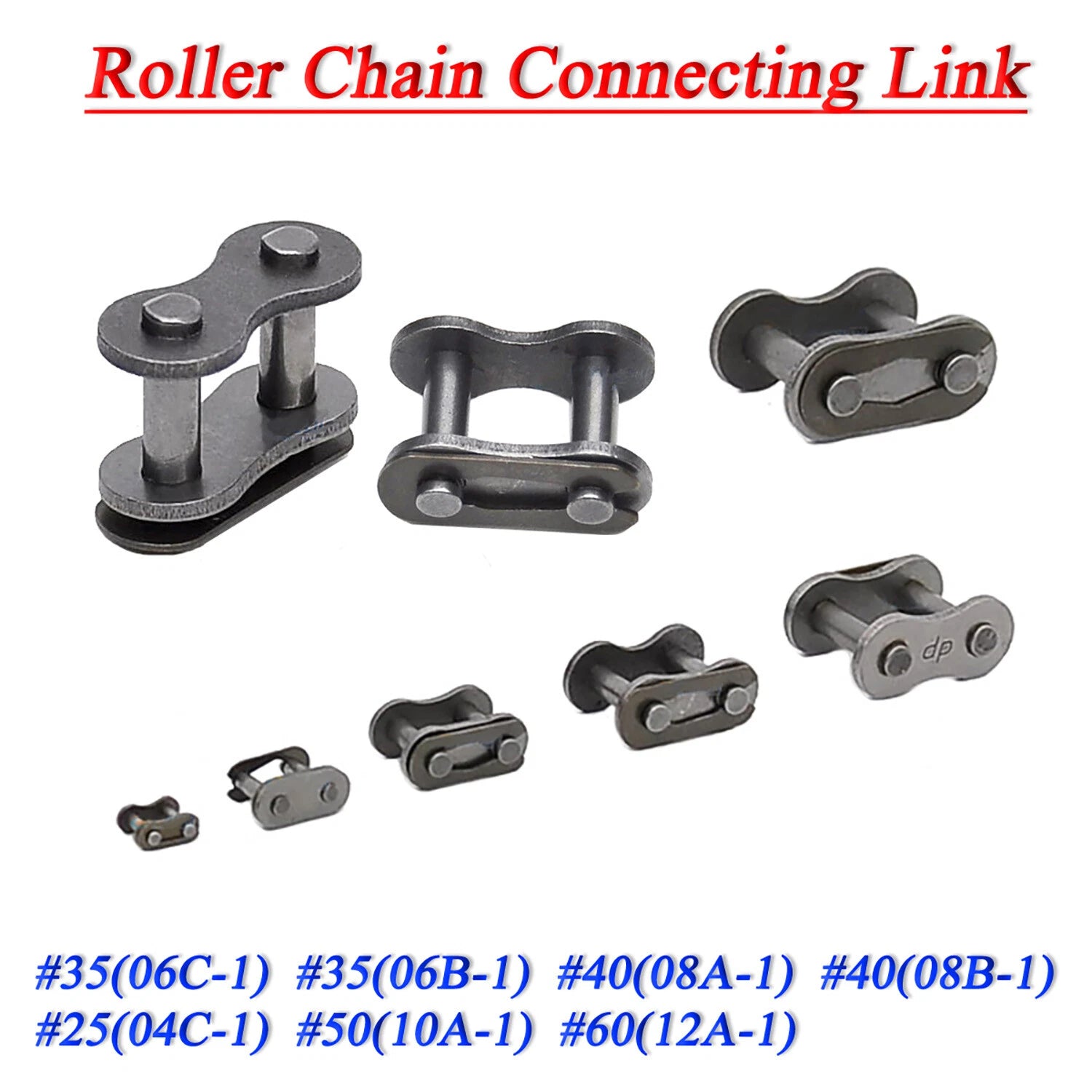 Roller Chain Connecting Link Full Buckle For 04C/06B/06C/08A/08B/10A/12A-1 Chain