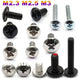 M2.3 M2.5 M3 Phillips Umbrella Head Machine Screws — Large Flat Head Bolts, Multiple Coatings