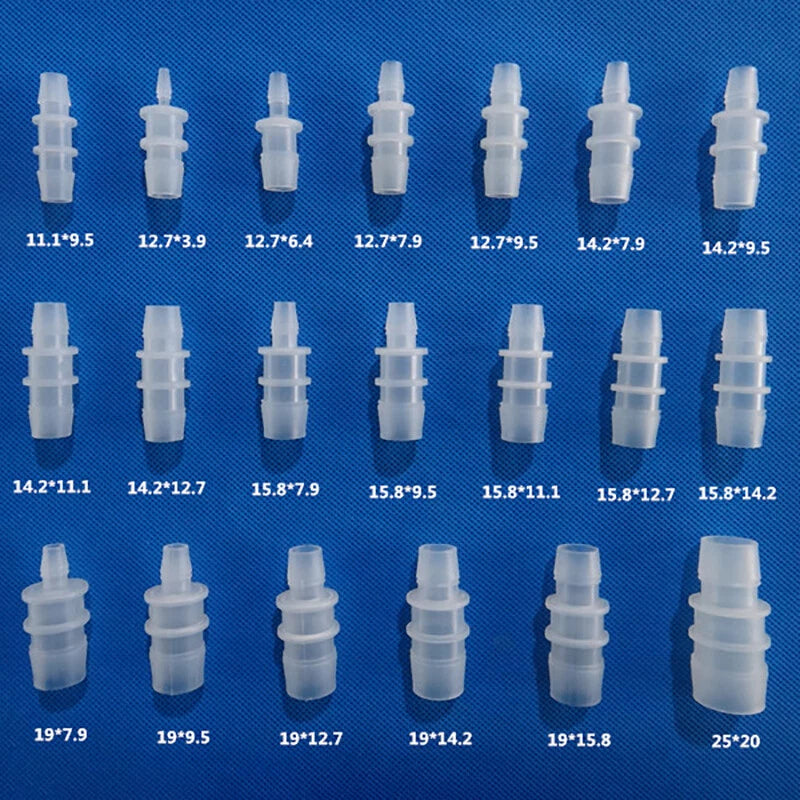 Straight Reducing Hose Barb Connector | 11.1mm–25mm to 3.9mm–20mm