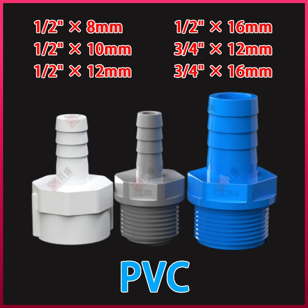 Hosetail Connector Fitting Barbed Male BSP Plastic Pond Pool Hose Pipe Adaptor