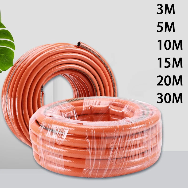 PVC Flexible Braided Tubing — Hydroponics & Irrigation Hose with Optional Clips