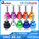 #6-32 UNC Knurled Thumb Screws — Aluminum & Stainless Steel, Hand Grip Knob Bolts