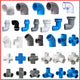 PVC Water Pipe Fittings Drainage Couplers Adapter Cross Tee Elbow 16mm-200mm