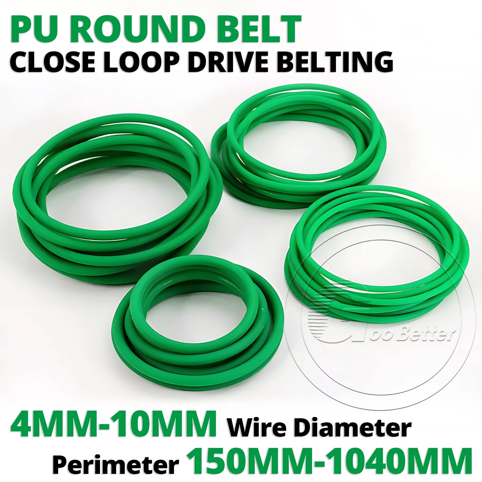 PU Round Belt – Polyurethane Close Loop Drive Belt | 4mm, 5mm, 6mm, 8mm, 10mm