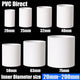 PVC Straight Pipe Socket Coupling — White, 16mm–200mm Inner Diameter