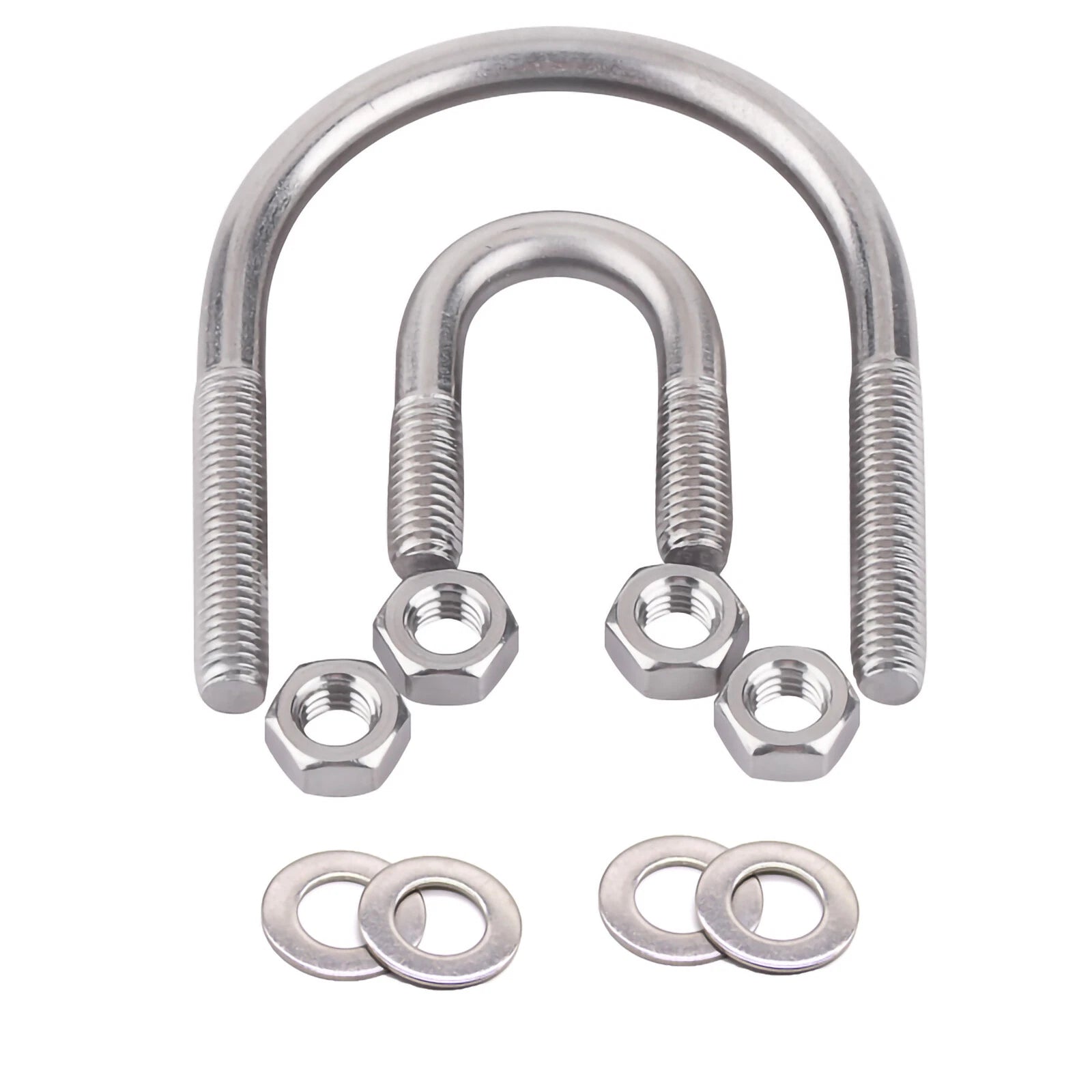U-Bolts M6 M8 M10 M12 U Bend Screws A2 Stainless Steel U Shaped Bolt Nut Washer