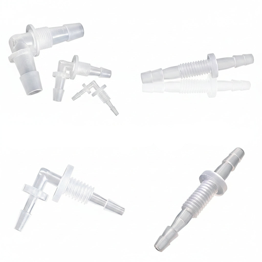Male Thread Straight Elbow Plastic Hose Barbed Hose Bulkhead Union Connector