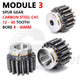 Spur Gear C45 Steel Mod 3 with Hub 12-40 Tooth Motor Pinion Hardened 8-40mm Bore