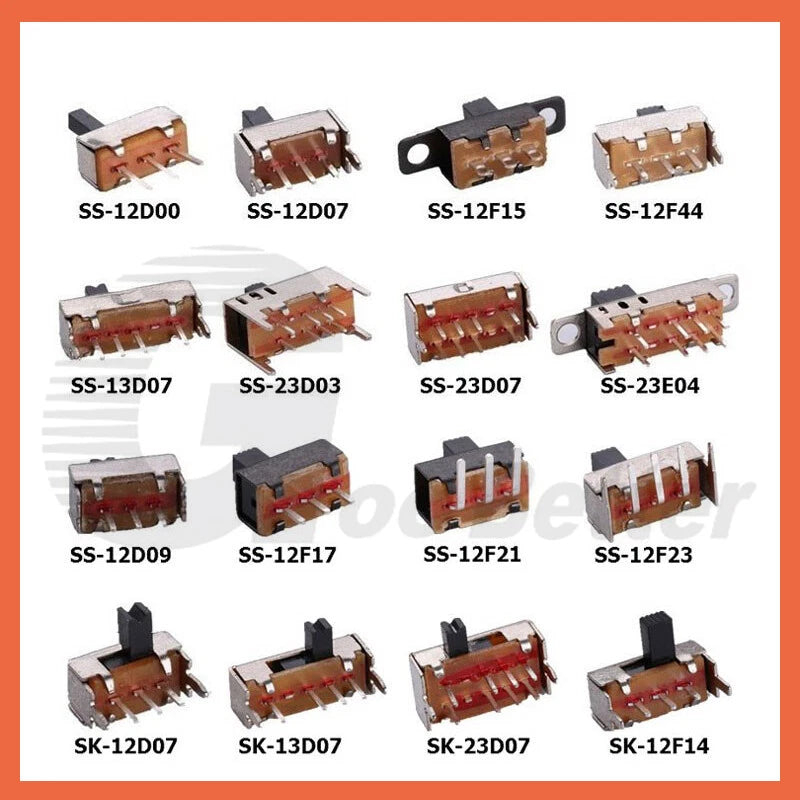 Miniature Slide Switch SPDT 2-Position On-Off Micro Toggle for Model Railway