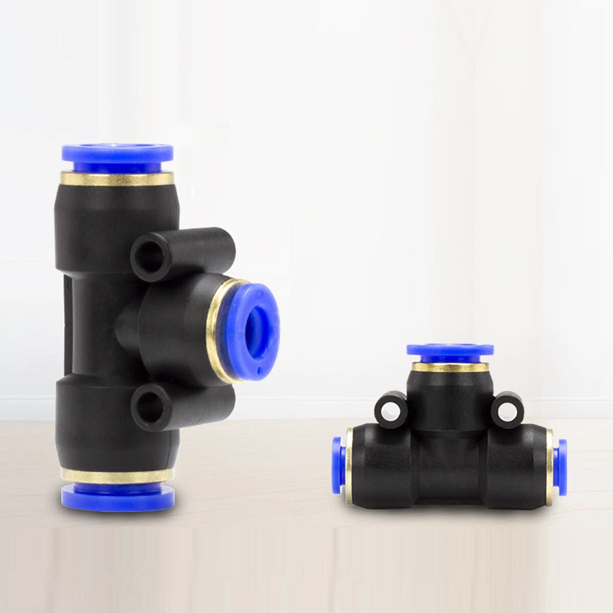 Nylon Pneumatic Reducer Tee 3-Way Connector Hose Tube Inline Push-In Fittings
