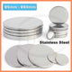 Stainless Steel Blank Round Disc 304 Grade Metal Sheet Plate Ø6-80mm Thick 1-5mm
