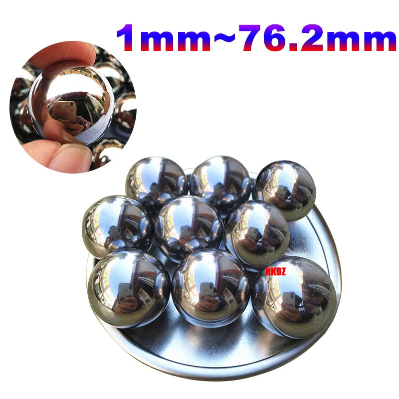 High Precision Solid Bearings Steel Balls Diameter 1mm-76.2mm Smooth Metal Ball