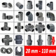 Gray PVC-U Pipe Adhesive Fittings Sleeve Elbow Tee Cross Reducer Ball Valve Cap