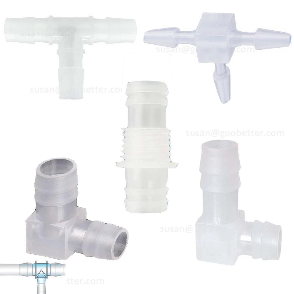 Plastic Barbed Hose Connectors — T-Piece, Elbow & Straight Fittings for Air & Water Lines