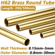 H62 Brass Round Tube Pipe Hollow Tube OD 0.8mm 0.9mm 1mm-30mm Length 200mm 500mm