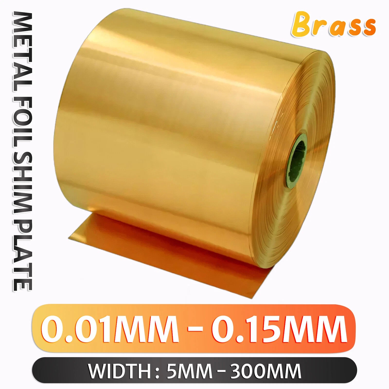 Thin Brass Sheet Roll Metal Foil Shim Plate Thick 0.01mm-0.15mm Model Making