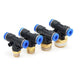 Pneumatic Tee "T" Connector BSP Male Thread 4mm-16mm Hose Tube Push-In Fittings