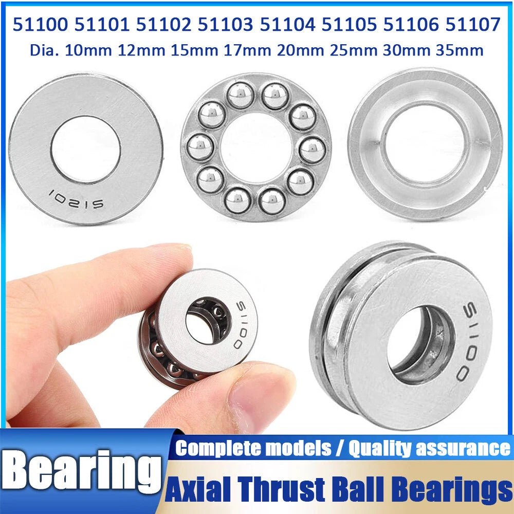 Single Direction 51100 51101 - 51107 Axial Thrust Ball Bearings Plane Bearing