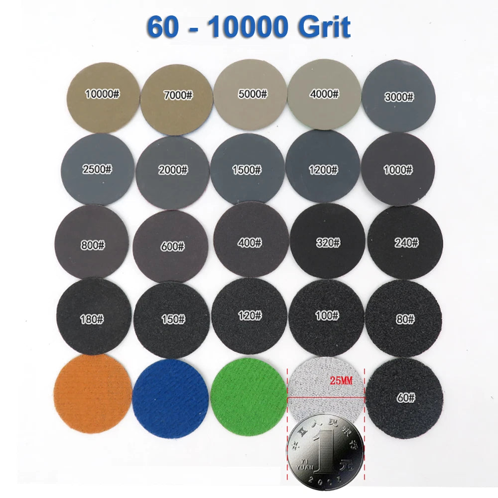 Wet and Dry Sanding Discs 125 150 175mm Sandpaper Hook & Loop Pads 60-10000Grit