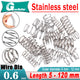 Wire Dia 0.6mm Compression Spring OD 4 -12mm & 5mm - 120mm Length Pressure Small