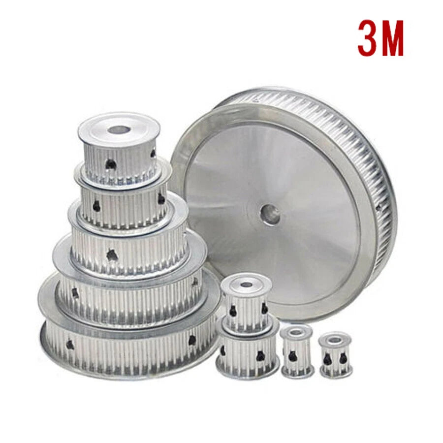 HTD-3M 14-120T Timing Belt Pulley Pitch 3mm Without Step Drive Pulley Width 16mm