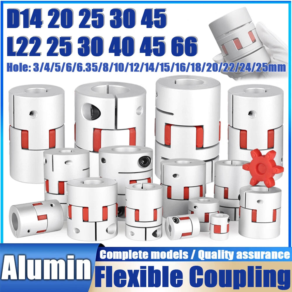 CNC Shaft Coupler Flexible Plum Spider Jaw Coupling Stepper Motor All Bore Sizes