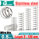 Compression spring 0.8mm, 304 stainless steel Length 5 to 120mm Pressure spring